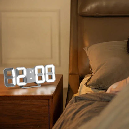 3D LED Digital Alarm Clock Wall Clock