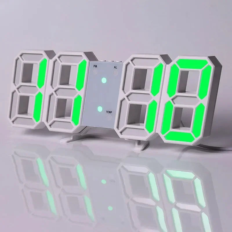 3D LED Digital Alarm Clock Wall Clock