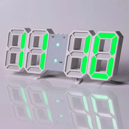 3D LED Digital Alarm Clock Wall Clock